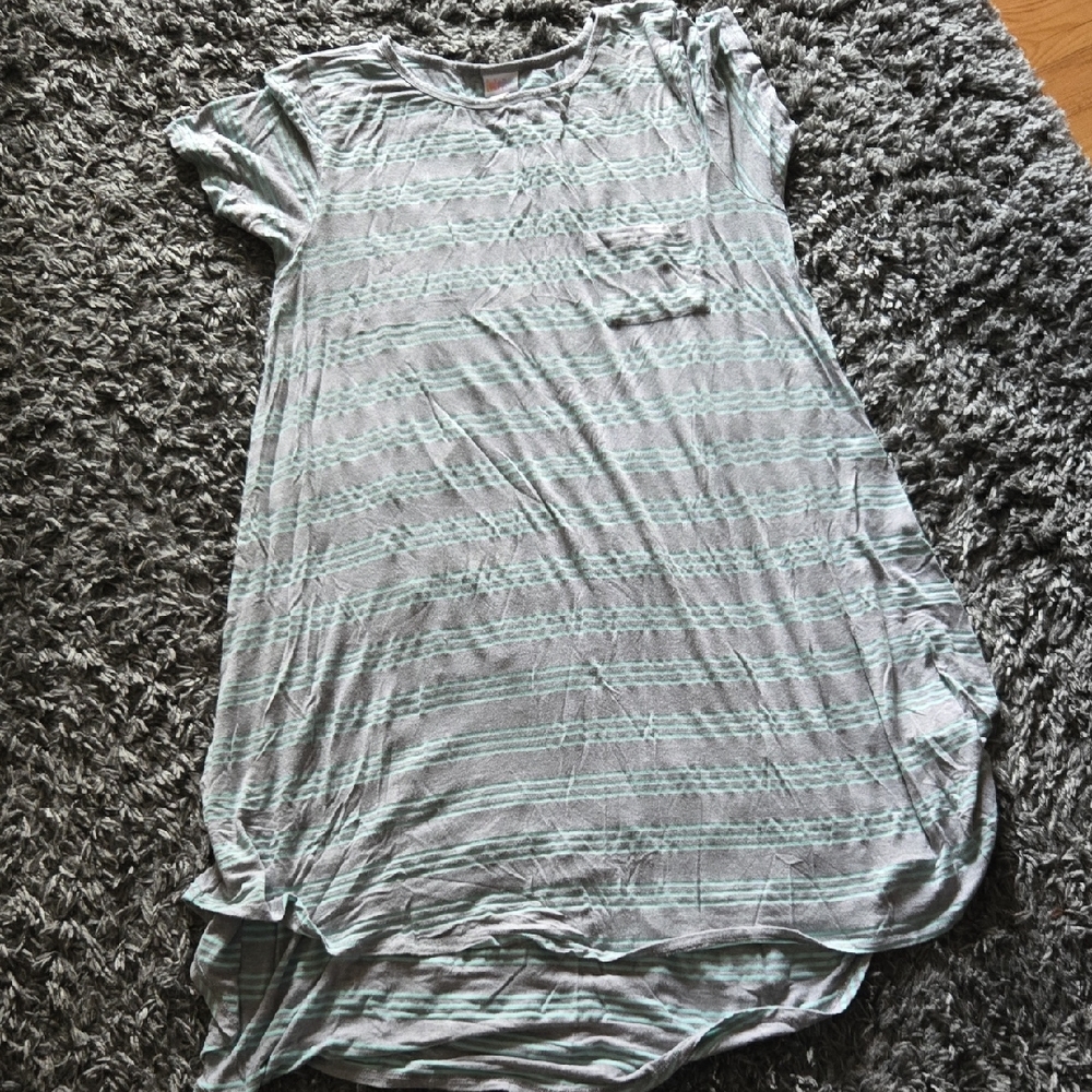 Casual Gray Striped Dress